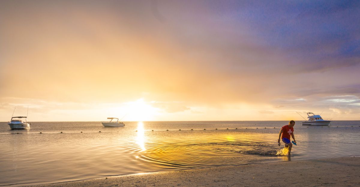 Coucher de soleil sur la plage