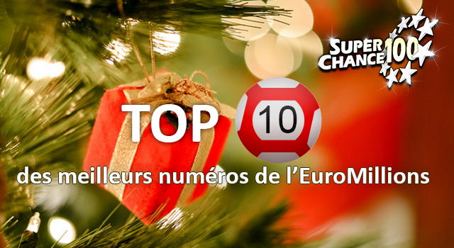 Top 10 des meilleurs numéros de l'Euro Millions du mois de décembre.