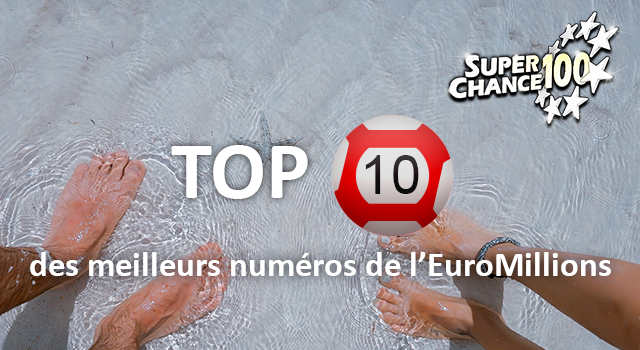 Top 10 des meilleurs numéros de l'Euro Millions du mois d'août.