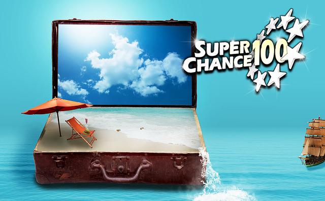 Partez en vacances avec la tombola SuperChance100.