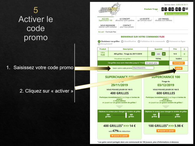 Un guide pour utiliser facilement nos codes promo sur SuperChance100