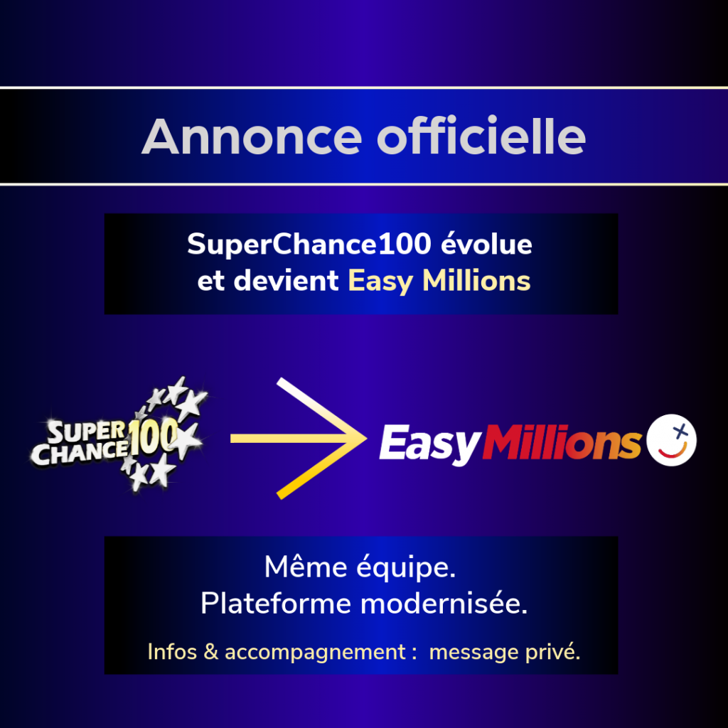 SuperChance100 devient Easy Millions